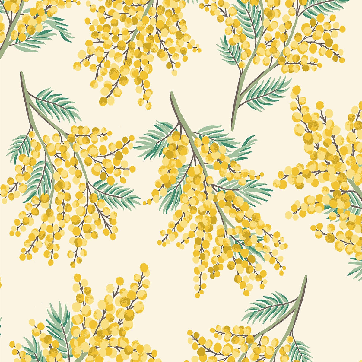Product photograph of Cath Kidston Mimosa Flower Citrine Roller Blind from Choice Furniture Superstore.